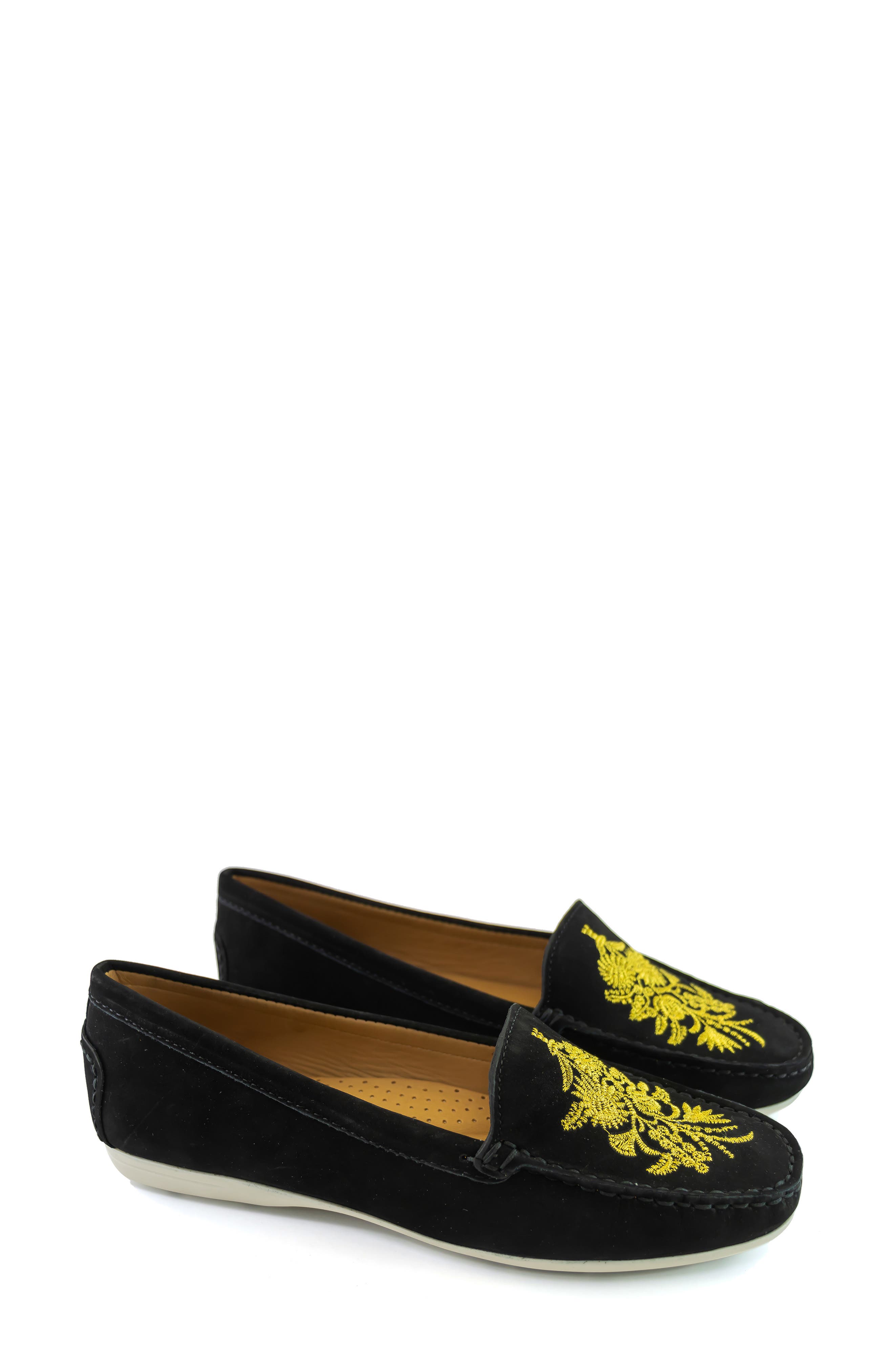 DRIVER CLUB USA Nashville Embroidered Driving Loafer, Alternate, color, 