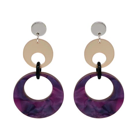 Swinging Circle Drop Earrings