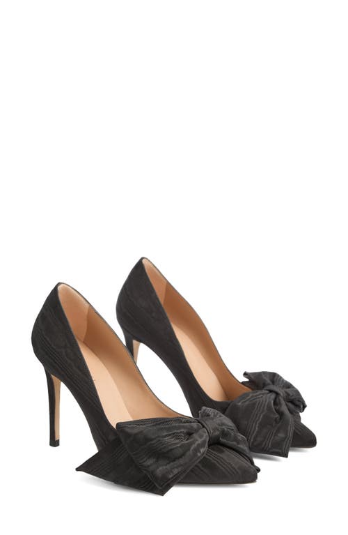 Lk Bennett Vivi Bow Pointed Toe Pump In Black