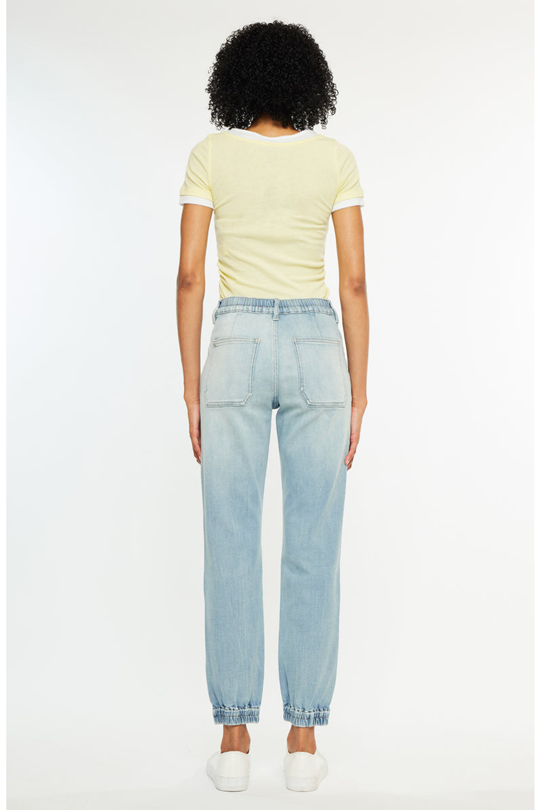 Chelly High Rise Light Wash Jogger, Alternate, color, Light Wash