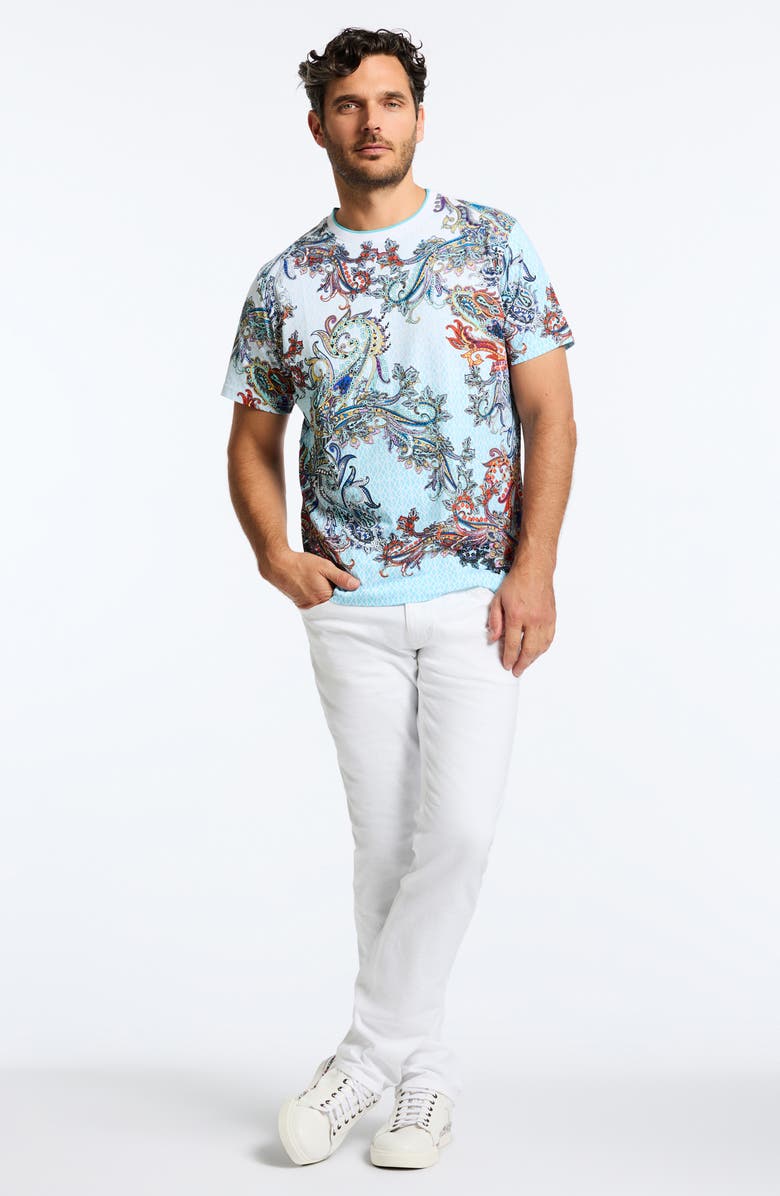 Robert Graham Paisley Portal Print Cotton T-Shirt, Alternate, color, 
