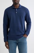 Peter Millar Crown Flex Pima Cotton Long Sleeve Polo
