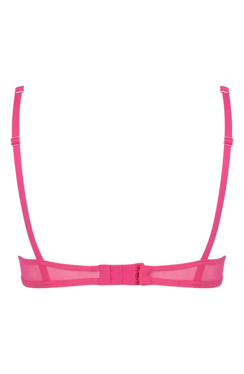 Love, Vera Floral Appliqué Underwire Balconette Bra, Alternate, color, Magenta