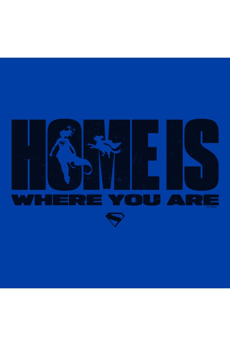 Men's Supergirl Home Is Where You Are  Graphic T-Shirt, Alternate, color, Royal Blue