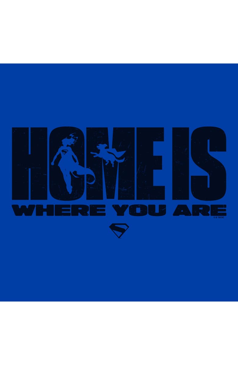 Supergirl Men's Supergirl Home Is Where You Are Graphic T-Shirt, Alternate, color, Royal Blue
