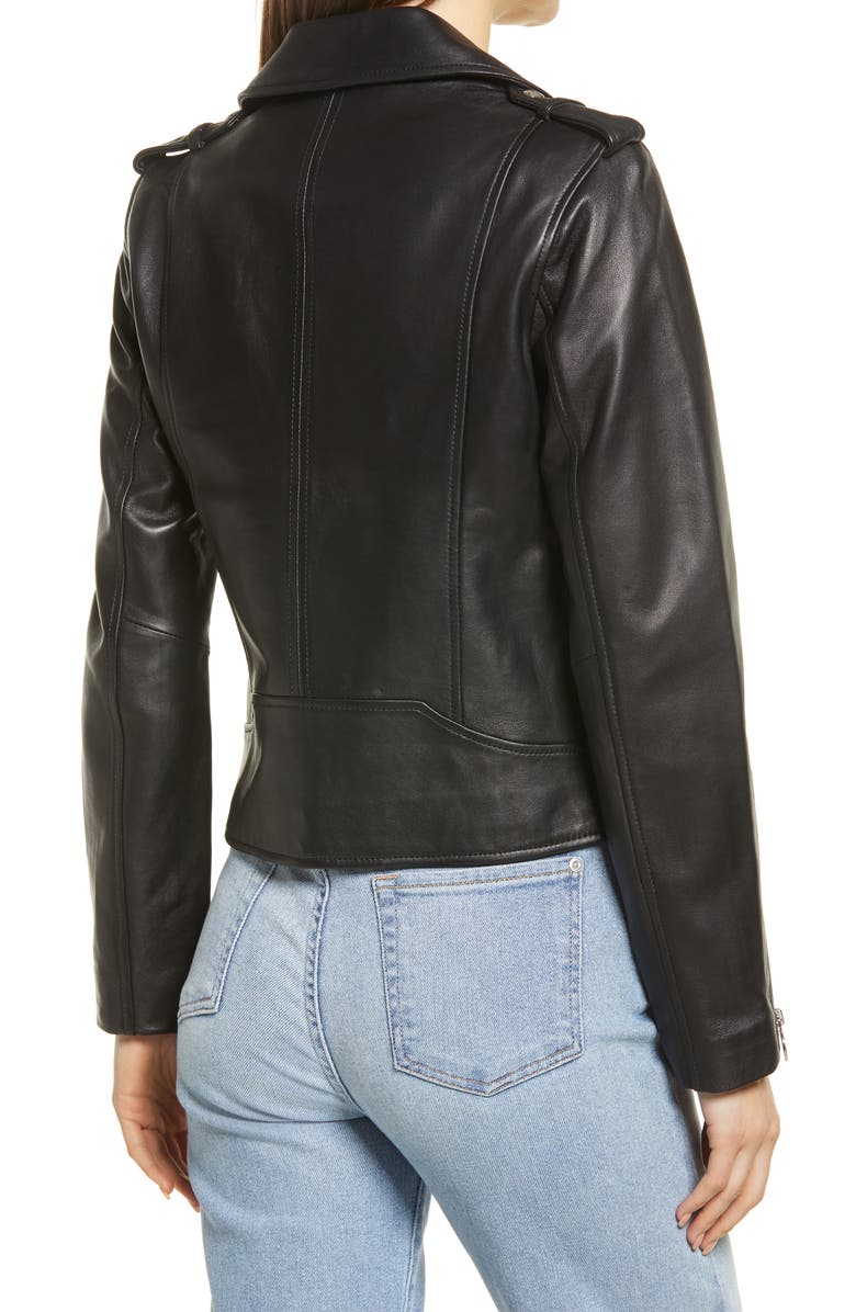 Sam Edelman Jacket Sam Edelman Leather Moto Jacket | Nordstromrack