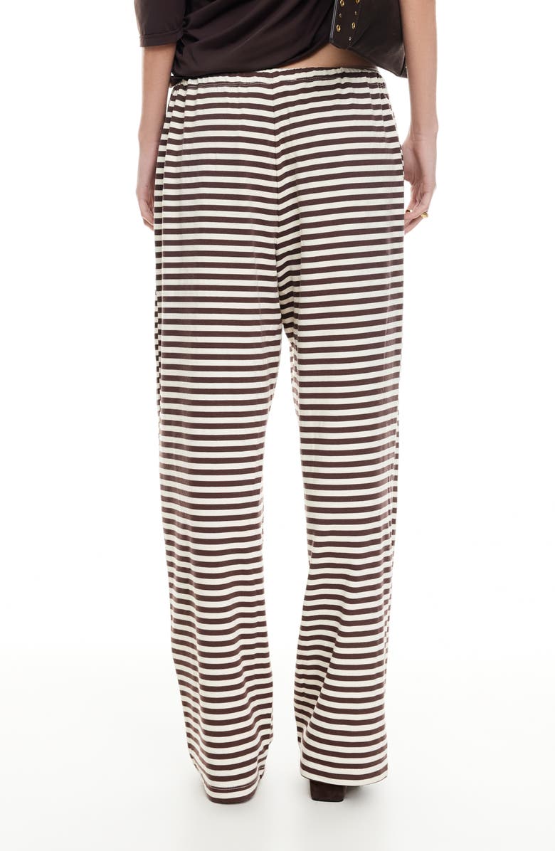 LIONESS Bloom Stripe Pants, Alternate, color, Dark Chocolate