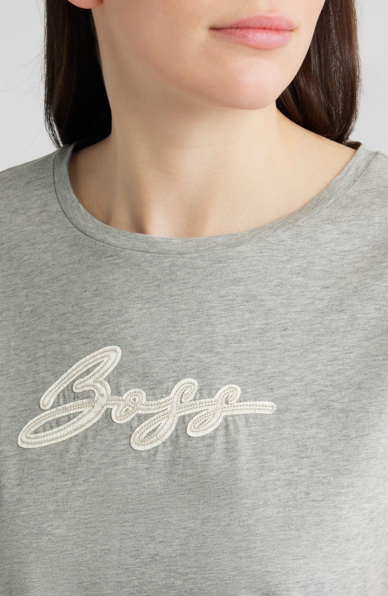 BOSS Orange Elove Short Sleeve Cotton T-Shirt, Alternate, color, Open Grey
