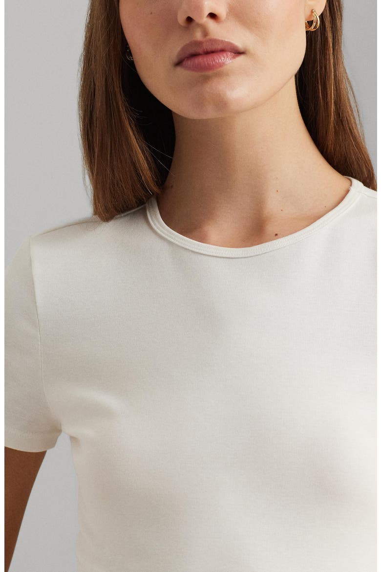 Cotton Blend T-Shirt, Alternate, color, WHITE
