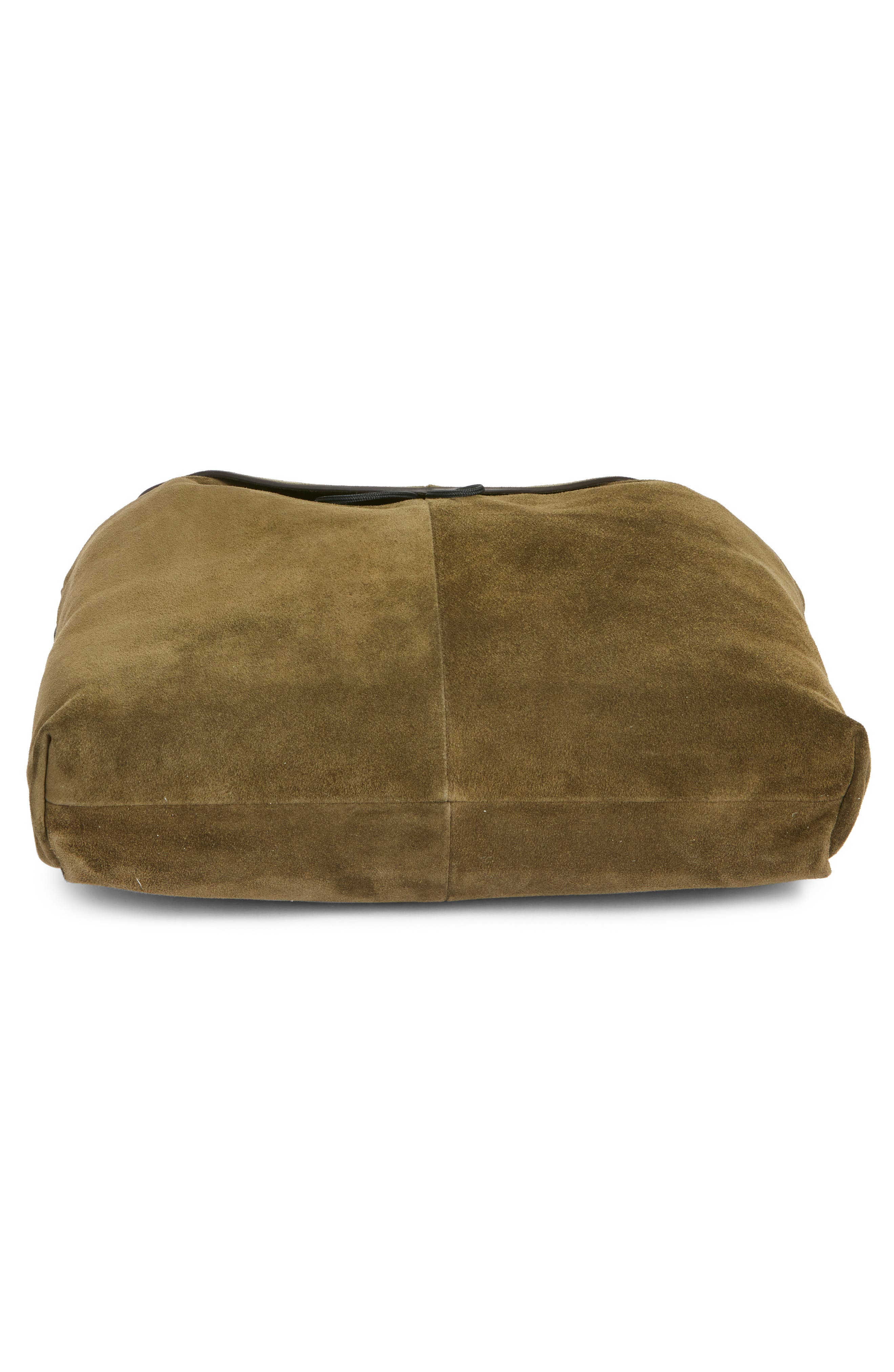 Maison Margiela Small Drawstring Suede Hobo Bag, Alternate, color, 