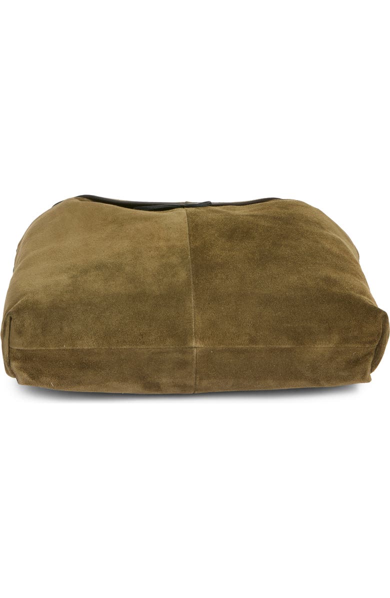 Maison Margiela Small Drawstring Suede Hobo Bag, Alternate, color,