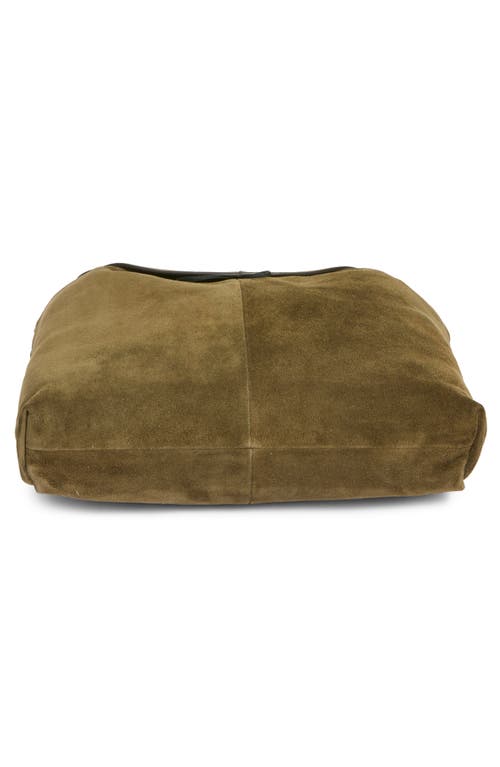 Maison Margiela Small Drawstring Suede Hobo Bag