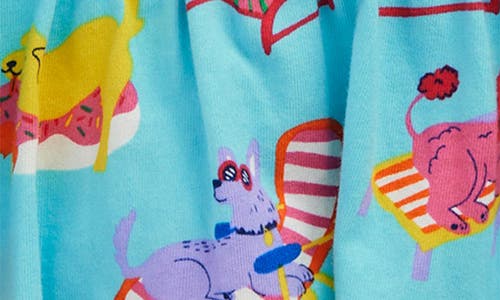 Mini Boden Kids' Tiered Balloon Jersey Skort In Blue