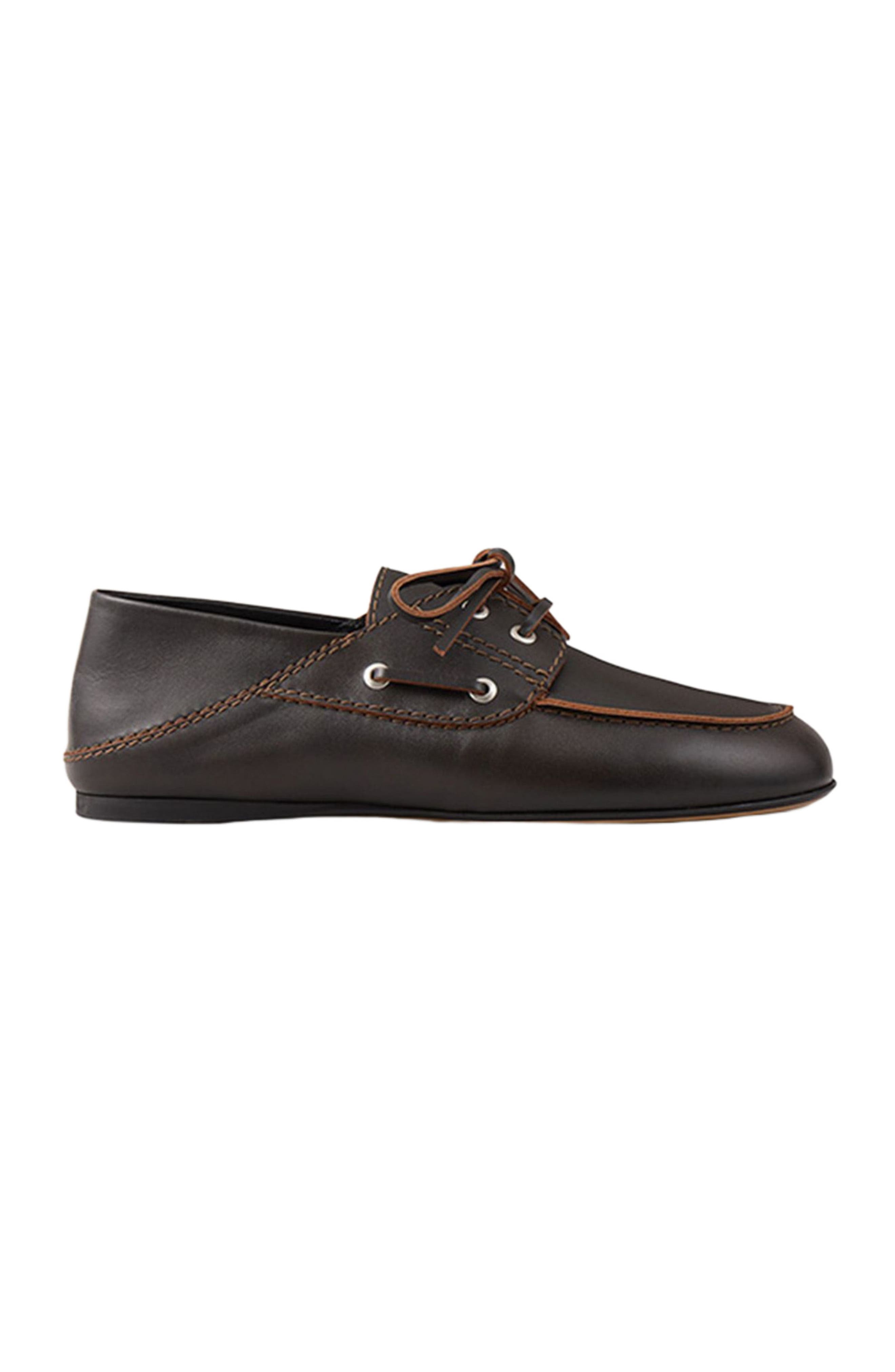 SANDRO Leather loafers, Main, color, Brown
