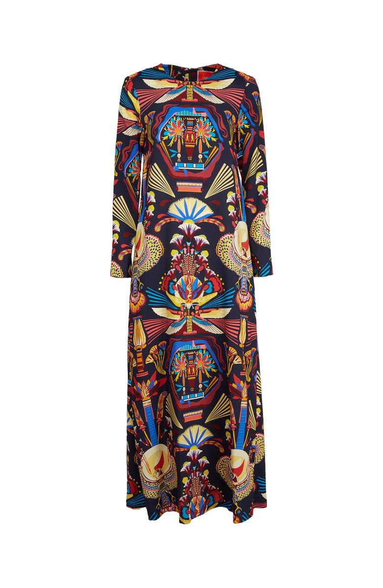 La DoubleJ Long Sleeve Swing Dress Nephthys Navy, Alternate, color, Nephthys Navy