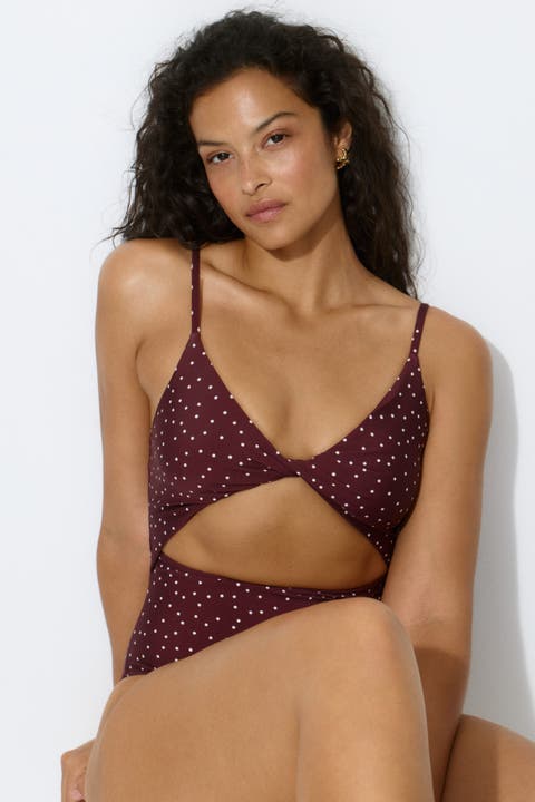 Padded-cup High Leg Swimsuit
