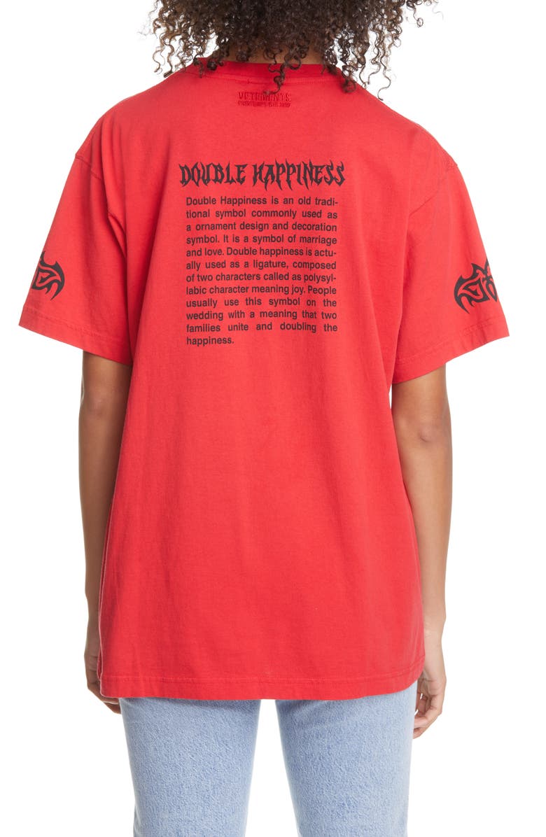 VETEMENTS Good Fortune Cotton Tee, Alternate, color, 