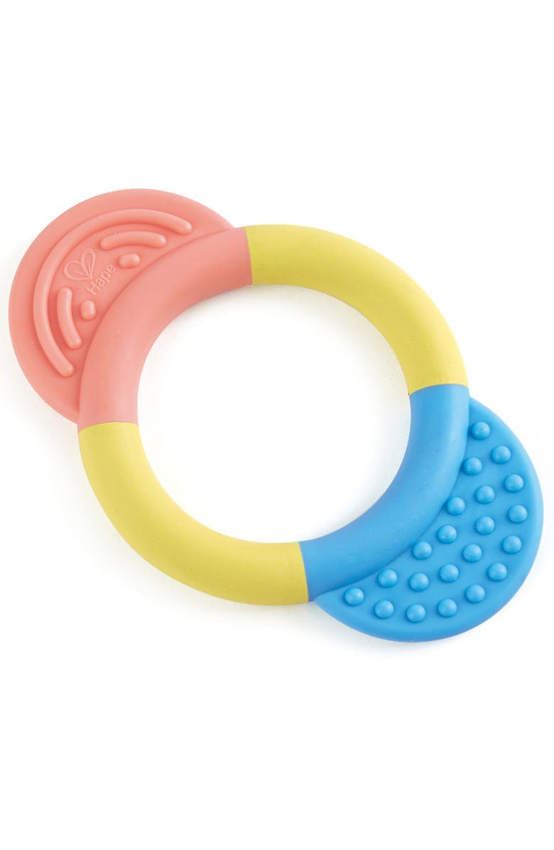 Hape 3 Piece Rattle & Teething Set For Babies, Alternate, color, Multicolored