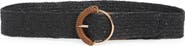 Vince Camuto Circle Buckle Stretch Woven Belt