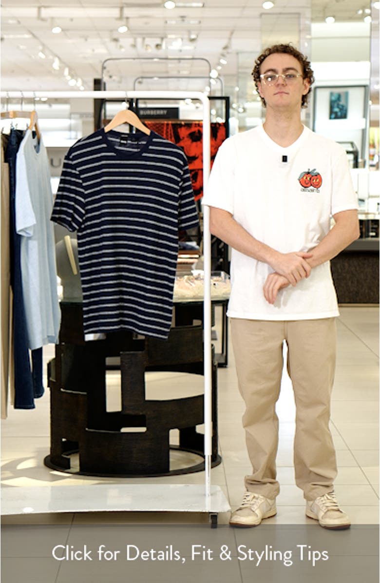 Taut Stripe Linen & Cotton T-Shirt, sales video thumbnail