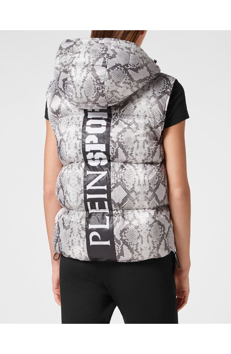 PLEIN SPORT Nylon Puffer Gilet Pitone Women, Alternate, color, Grey