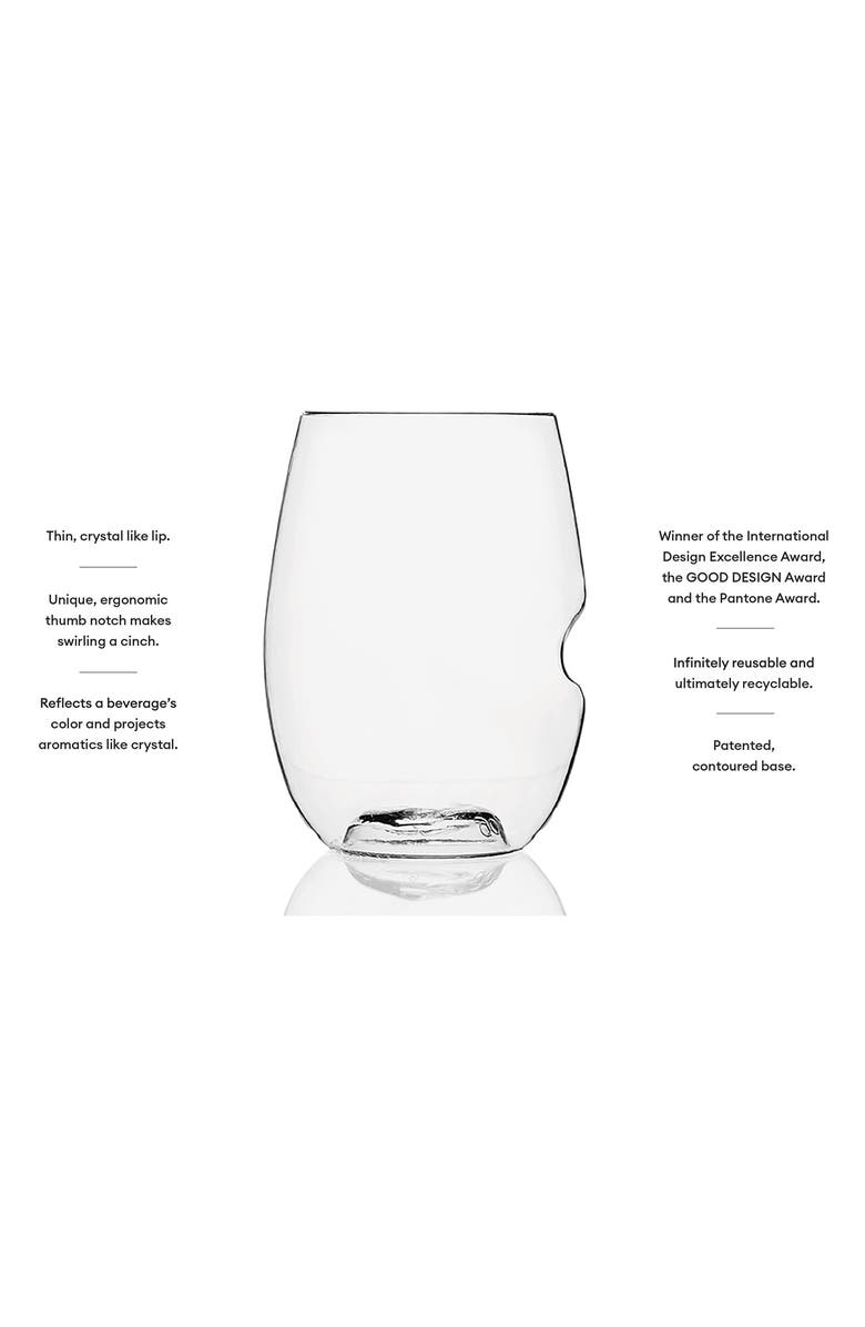 Govino Set of 4 Stemless Shatterproof Red Wine Glasses, Alternate, color,