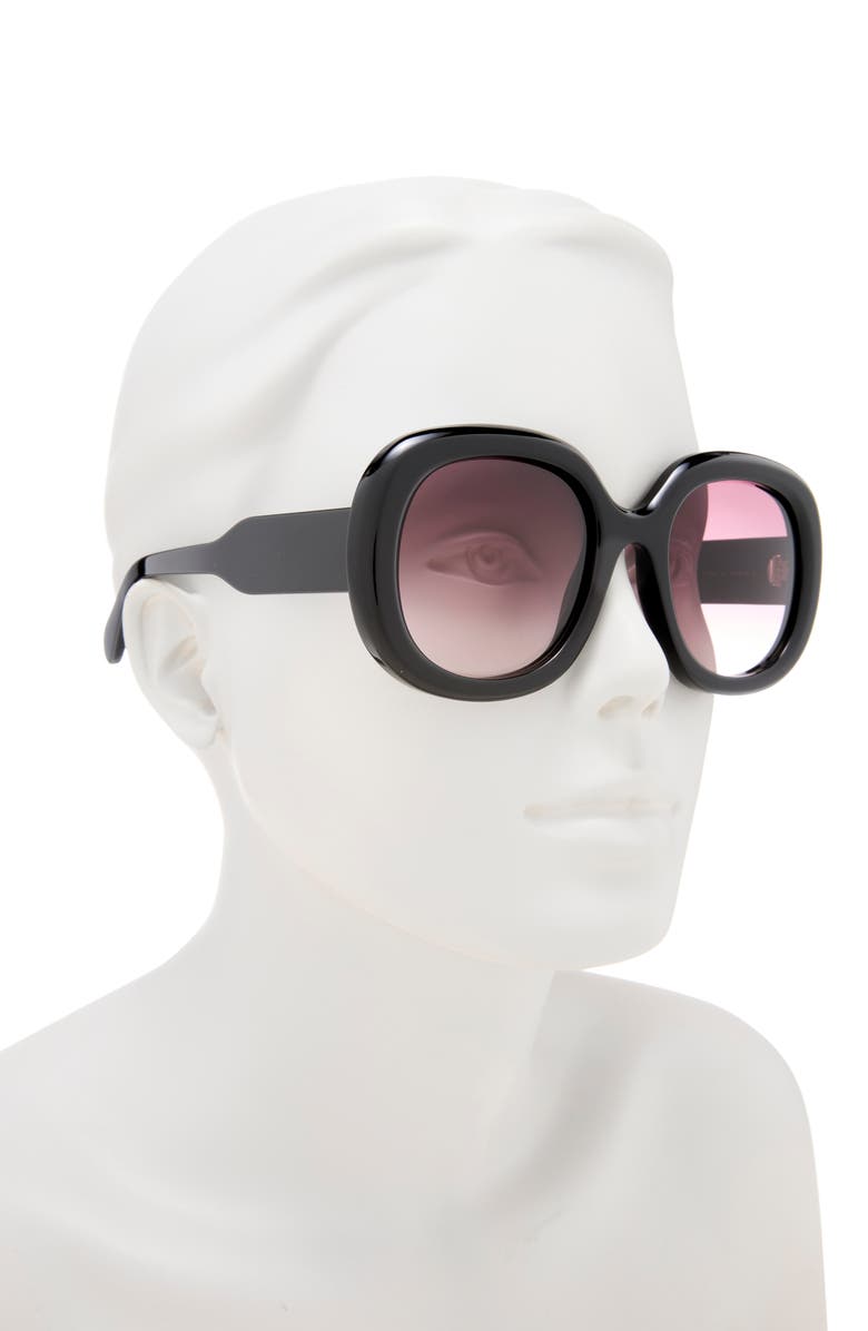 Chloé 54mm Square Sunglasses, Alternate, color, Black Black Red