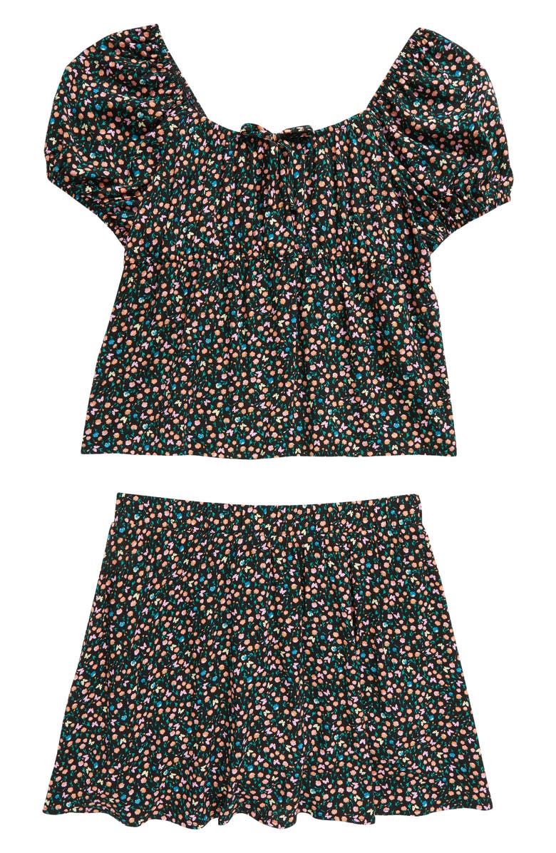 Love, Fire Kids' Floral Top & Shorts Set, Main, color, 