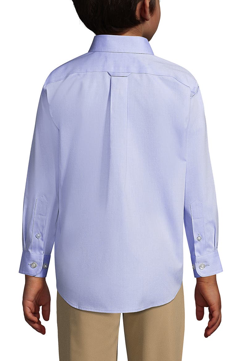School Uniform Boys Long Sleeve No Iron Pinpoint Dress Shirt, Alternate, color, Blue