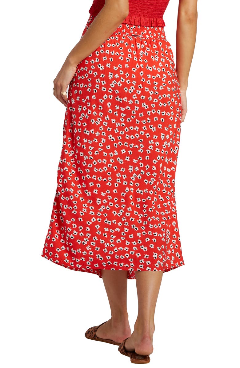 Billabong Fresh to Free Midi Skirt, Alternate, color, Fuego