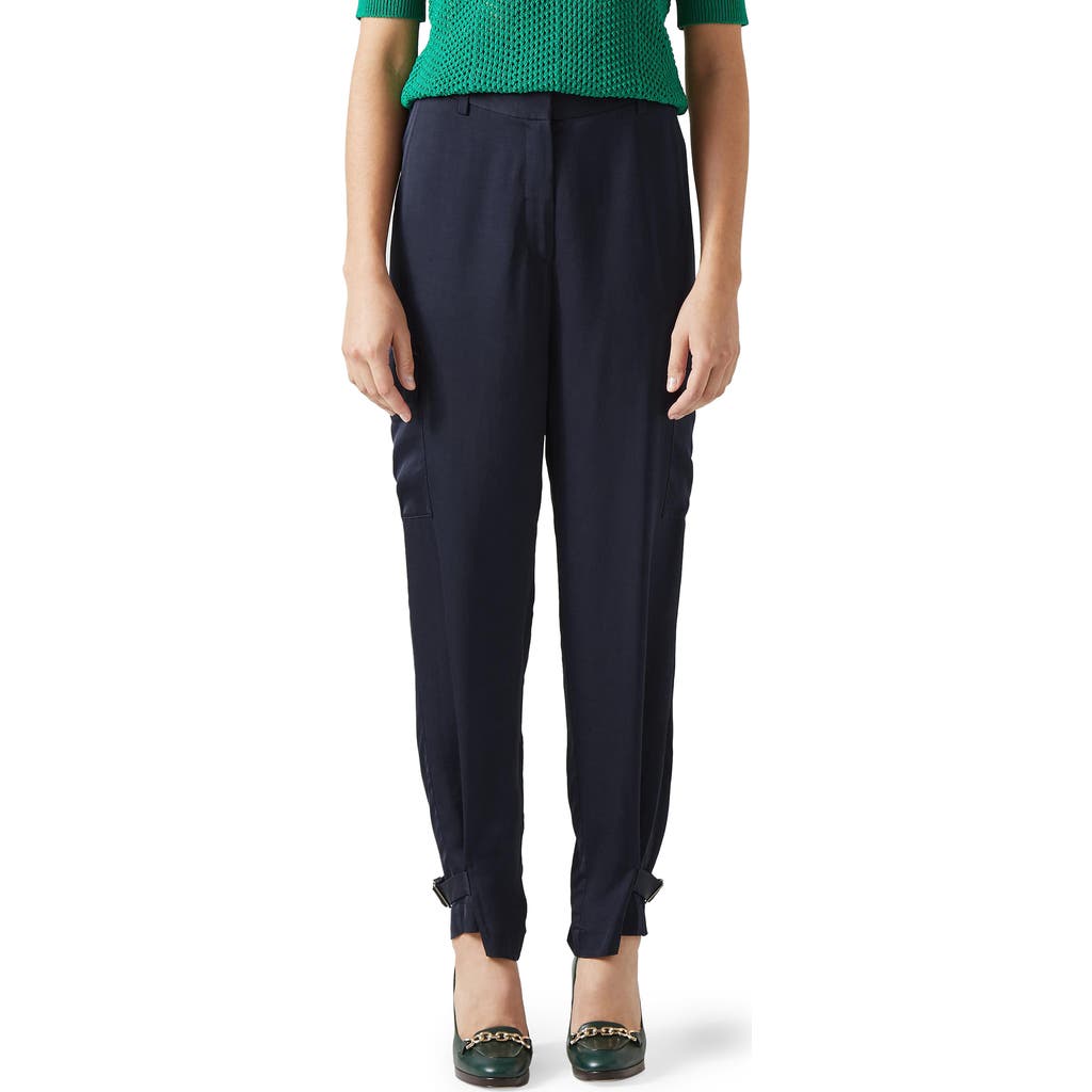 Lk Bennett Luna Cargo Pants In Navy