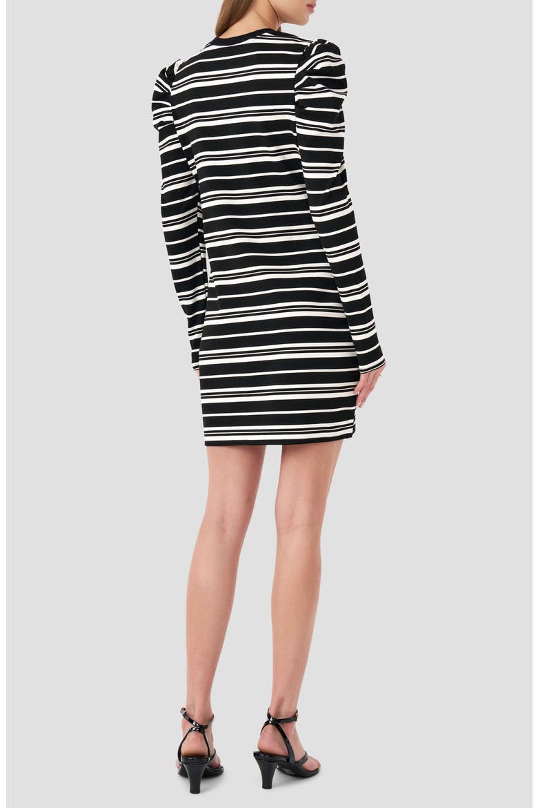 Janine Long Sleeve Dress, Alternate, color, BLACK STRIPE