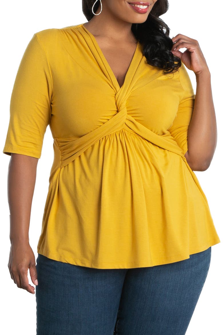 Caycee Twist Top, Main, color, MARIGOLD