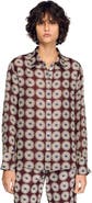 SANDRO Floral print silk shirt