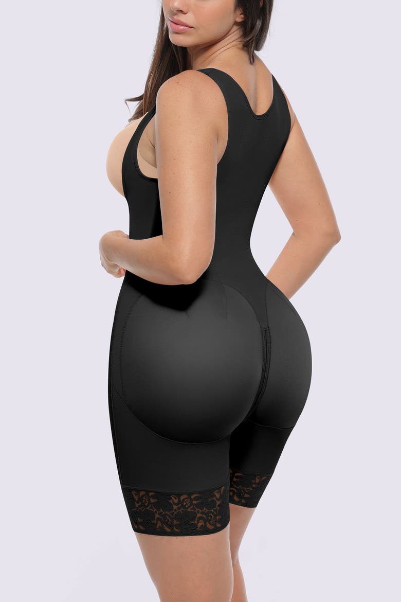 BOOT-YEAH AirSlim® Open Bust Tummy Control Bodysuit, Alternate, color, Black