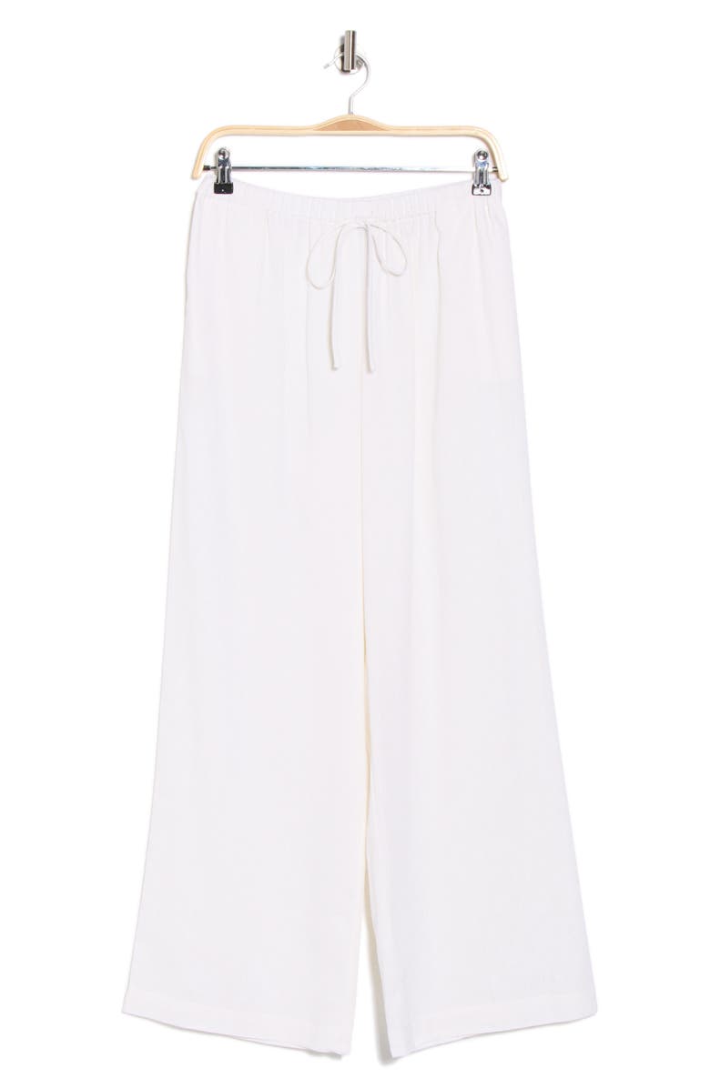 WAYF Linen Blend Pull-On Pants, Alternate, color, Ivory