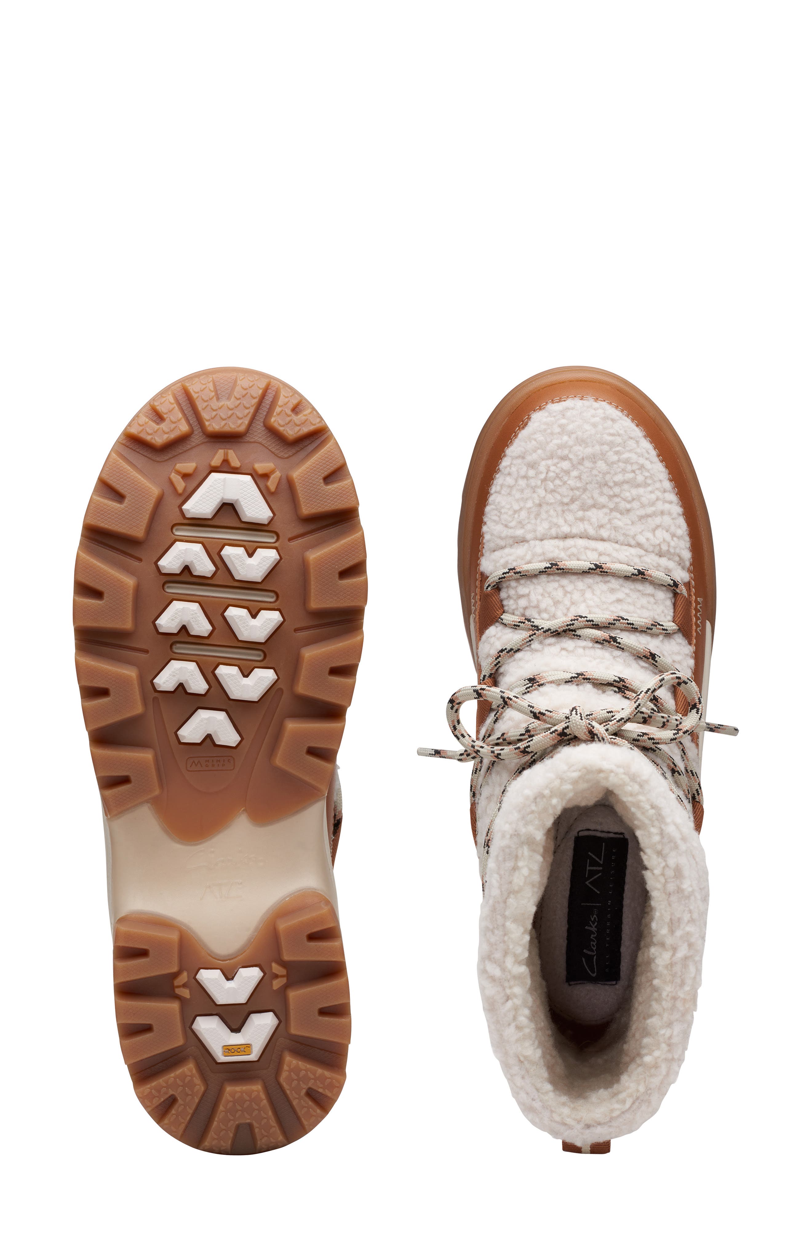 Clarks<sup>®</sup> ATL Hike Up Waterproof Faux Shearling Boot, Alternate, color, 