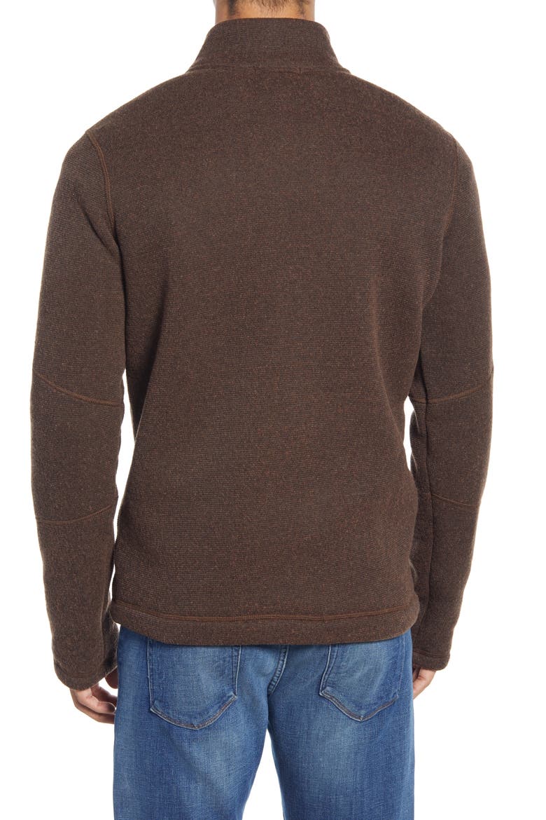 Hudson Trail Regular Fit Fleece Half-Zip Sweater, Alternate, color, BOURBON HEATHER