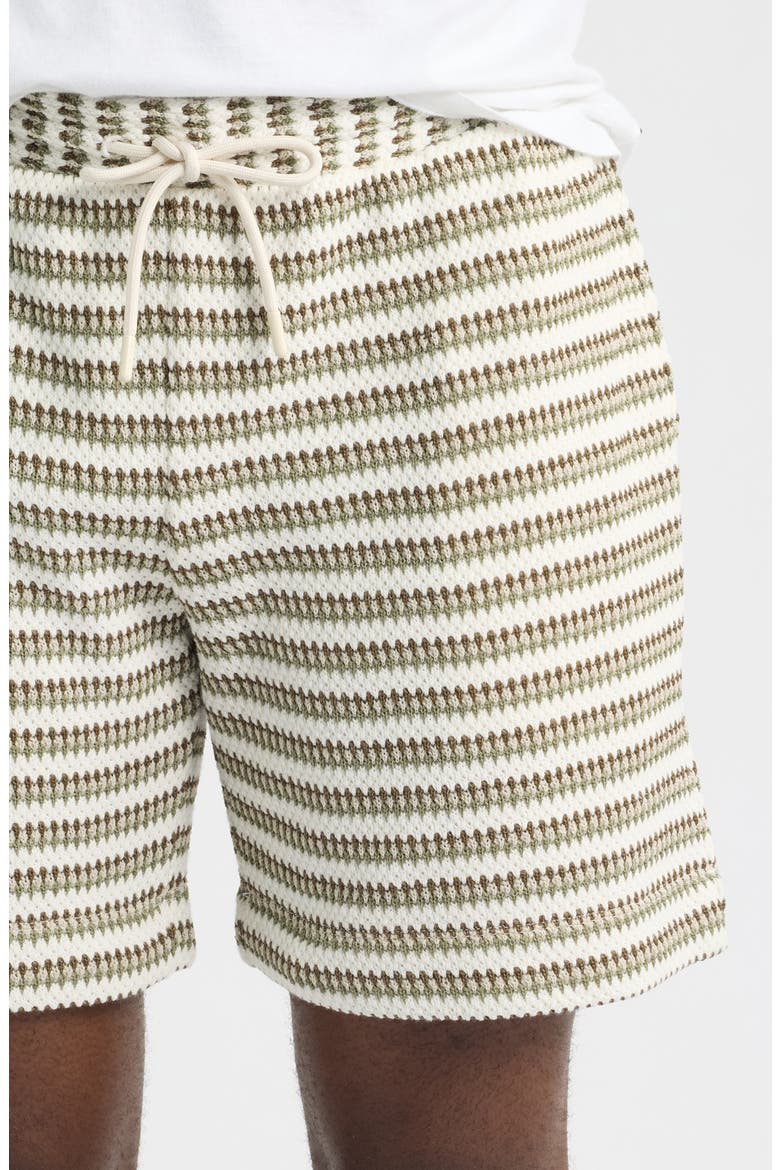 Mathias Stripe Cotton Blend Shorts, Alternate, color, KHAKI - 03