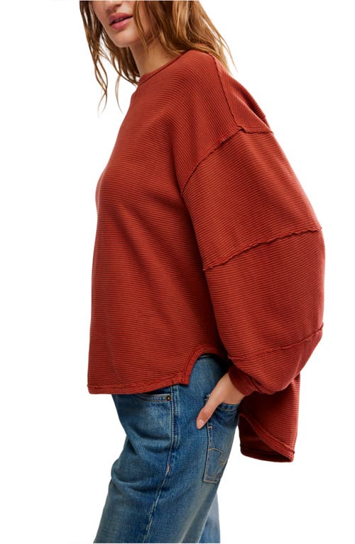 Free People Total Eclipse Oversize T-shirt In Brown