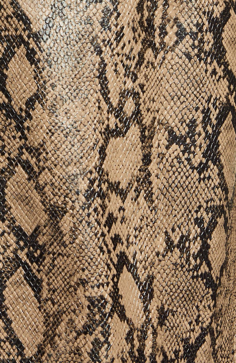 FRAME Python Embossed Leather Trench Coat, Alternate, color,