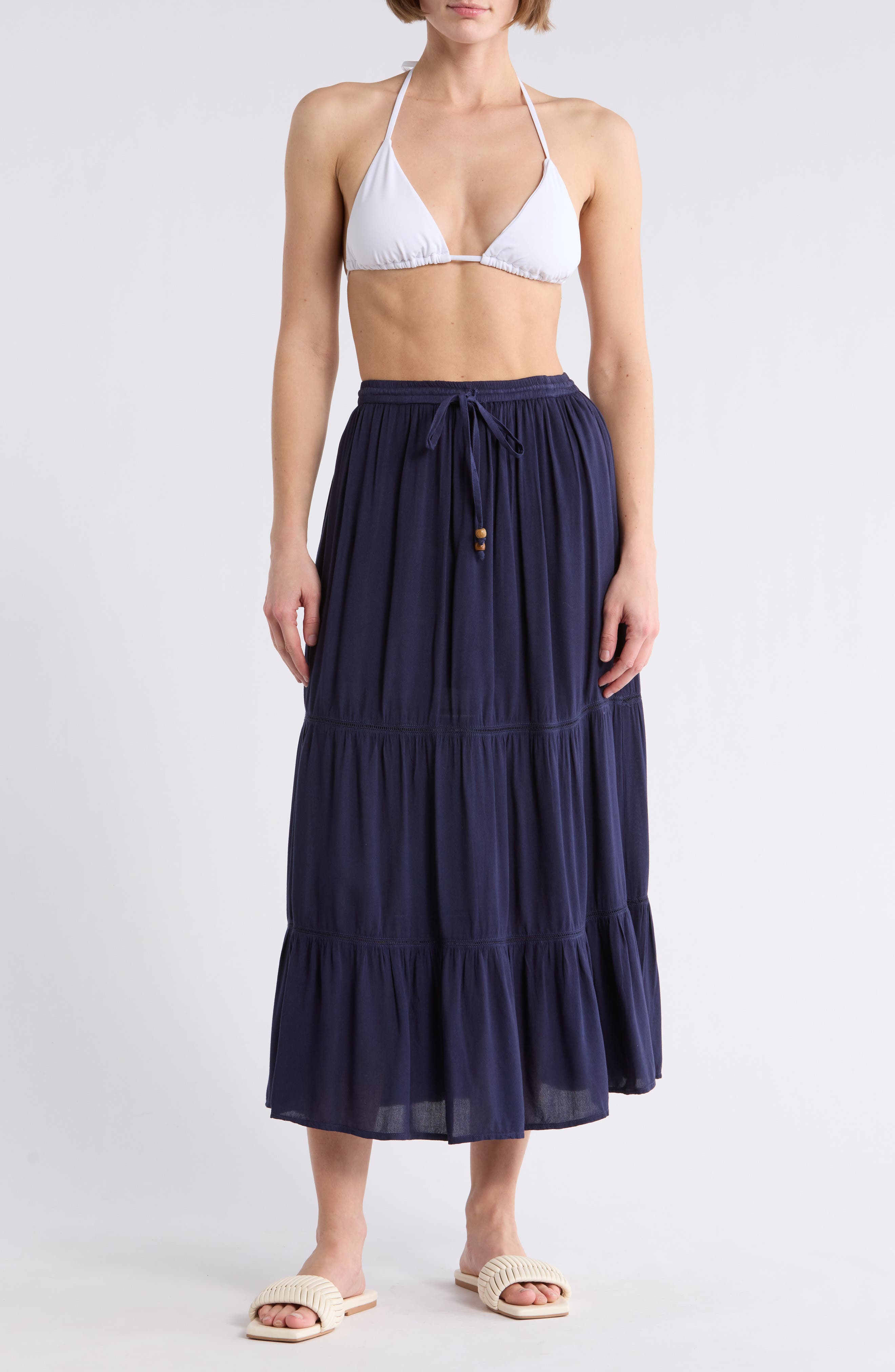 BOHO ME Tiered Maxi Cover-Up Skirt