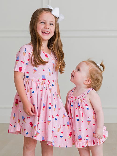Rufflebutts Baby Girls Knit Short Sleeve Twirl Dress
