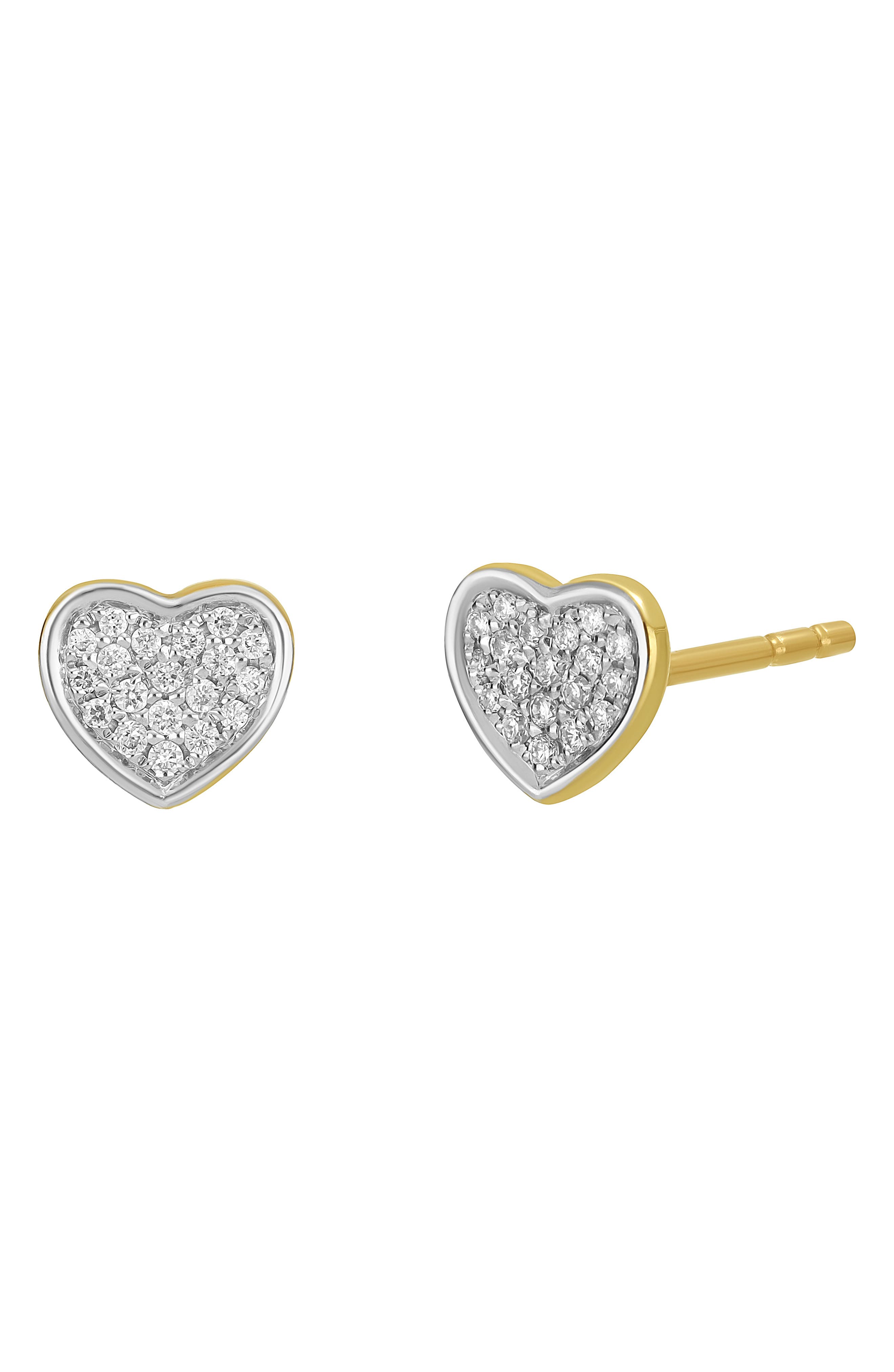 Carrière Jewelry Diamond Heart Stud Earrings - 0.08ct.