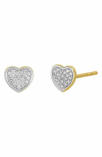 Carrière Jewelry Diamond Heart Stud Earrings - 0.08ct.