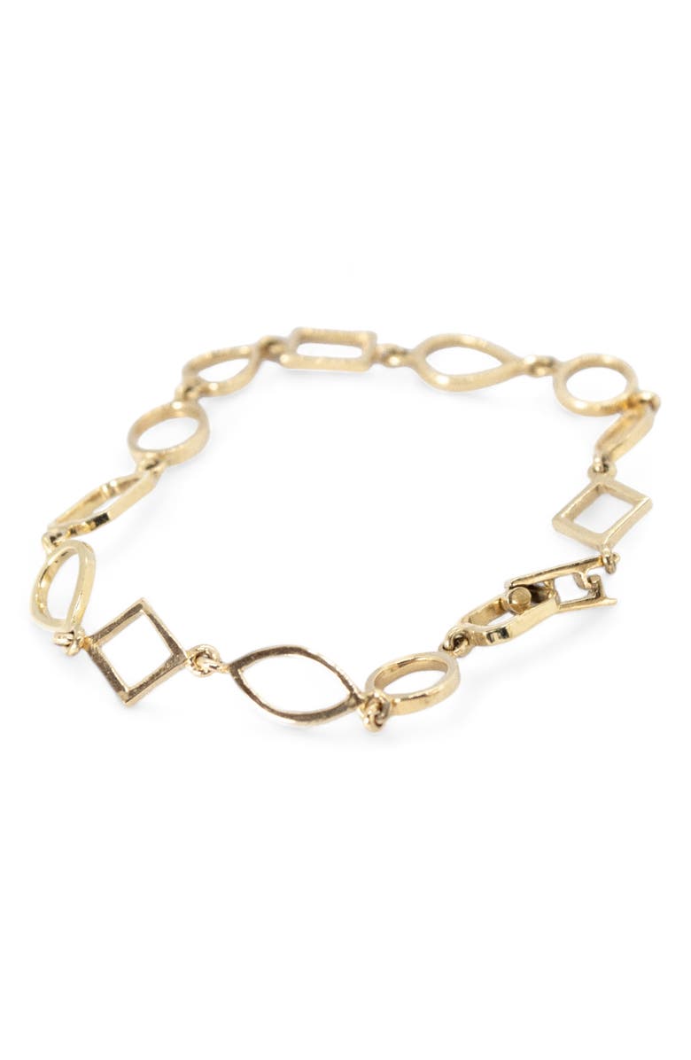 Leslie Paige Bezel Chain Bracelet, Alternate, color, Yellow Gold