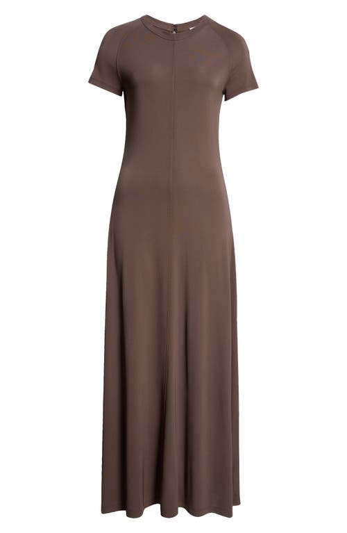 Totême Black Fluid Jersey Long Dress In Brown