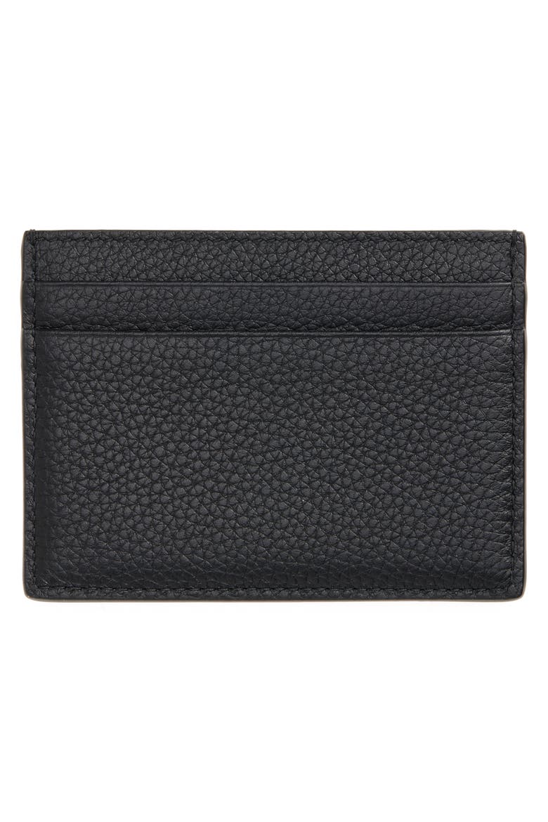 Sandon Leather Card Case, Alternate, color, BLACK