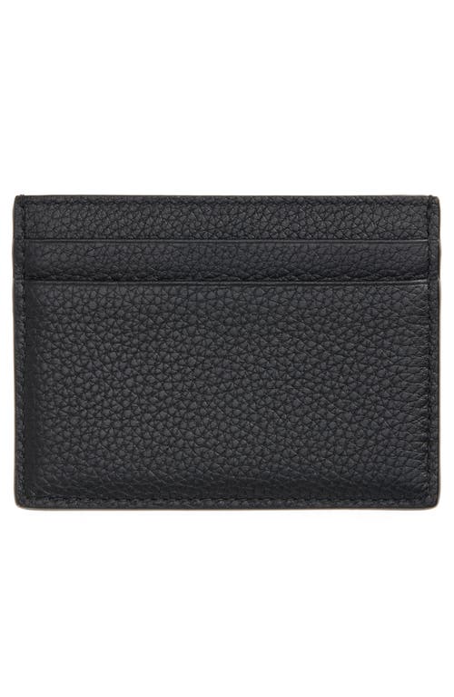 Burberry Sandon Leather Card Case In Black