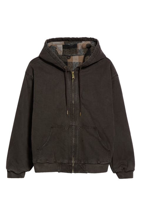 Petrol Hooded Canvas Jacket